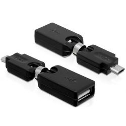Adapter USB 2.0 A/F Σε USB Micro B/M Rotation 65366 DELOCK