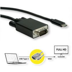 Cable Usb Type-C Male To Vga/M 3M 11.04.5822-10 Roline