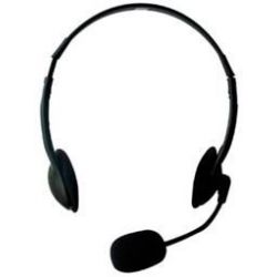 Headphone 2X 3.5Mm Jack. 2.1M. Black With Microphone EW3563 INTRONICS