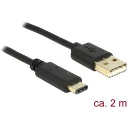 Usb Cable Type-C Male To Usb 2.0 Type-A Male 2 M 83327 DELOCK