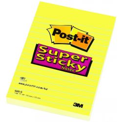 Post It 660-s 102x152mm Super Sticky Κιτρινα 3μ