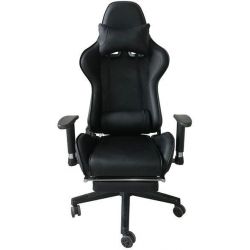 Καρέκλα gaming μαύρη τροχήλατη Υ124x52x47.5εκ 13829 Nextdeco
