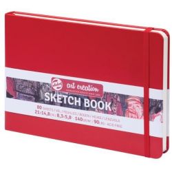 Sketch book κόκκινο 80φυλ. 21x15εκ. 140 γρ. 38940 Talens