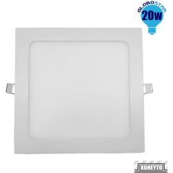 Πάνελ PL LED Οροφής Χωνευτό Τετράγωνο 20 Watt 230v Φυσικό Λευκό 4500k GloboStar 01885
