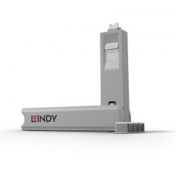 Port Blocker Usb Type-C (1 Key + 4 X Blocks) White Lindy 40427