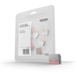 Port Blocker Usb  (Without Key) Pack Of 10 Pink Lindy 40460