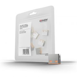 Port Blocker Usb  (Without Key) Pack Of 10 Orange Lindy 40463