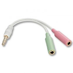 3,5Mm Aud M To 2X3,5Mm Aud F(Speak+Micro/Ne) Ctia Lindy 35523