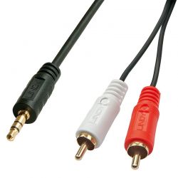 3,5Mm Audio Cable Σε 2X Rca M 1M Lindy 35680