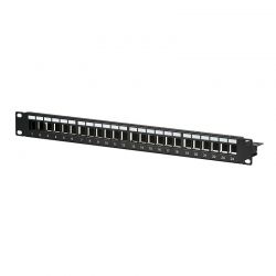 Keystone Panel 1U 24P.(Με Στήριγμα Kαλωδίων&Amp;Γείωση ) Μαύρο EFB EC020100002