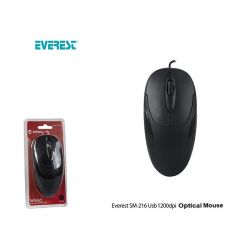 Mouse Usb Optical Black 1200Pi Everest 33577/SM-216