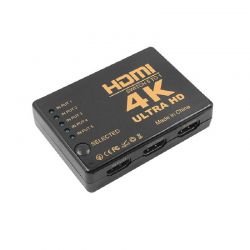 Selector Hdmi 5 Port 4K2K, Ir + Adapter S-Link 28802/SL-HSW4K55