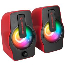 Ηχεια Η/Υ 6W Rms, Red Led Multimedia Gaming Usb Powered Rampage 30257