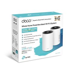 Mesh Wifi 6 System  Ax3000 + G1500 Whole Home Powerline  (2-Pack) TP-Link Deco PX50(2-pack)