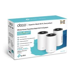 Mesh Wifi 6 System Ax3000 + G1500 Whole Home Powerline  (3-Pack) TP-Link Deco PX50(3-pack)