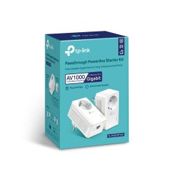 Power Line Adapter Av1000 Gigabit Passthrough  Starter Kit TP-Link TL-PA7017P KIT