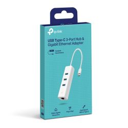 Usb Type-C 3-Port Hub  3.0 &Amp; Gigabit Ethernet Adapter TP-Link UE330C