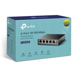 Switch 5 Port 10/100 Mbps   With 4-Port Poe+ 58W   Desktop  Case TP-Link TL-SF1005P