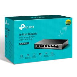 Switch 8 Port 1Gigabit   With 4-Port Poe+ 55W Easy Smart  Desktop  Case TP-Link TL-SG108PE