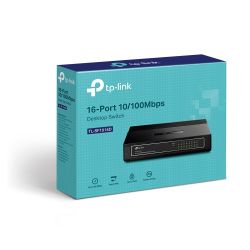 Switch 16 10/100M Rj45 Ports, Desktop Plastic Case TP-Link TL-SF1016D