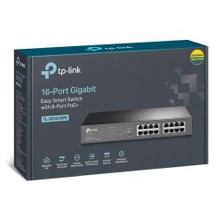 Switch 16 Port 1Gigabit   With 8-Port Poe+ 110W  13-Inch Rack-Mountable TP-Link TL-SG1016PE