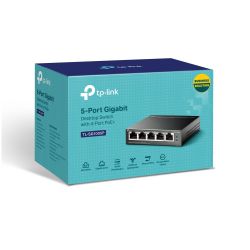Switch 5 Port 1Gigabit   With 4-Port Poe+ 64W   Desktop  Case TP-Link TL-SG1005P