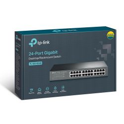 Switch 24 Gigabit Rj45 Ports, 1U 13-Inch Rack-Mountable L Case TP-Link TL-SG1024D