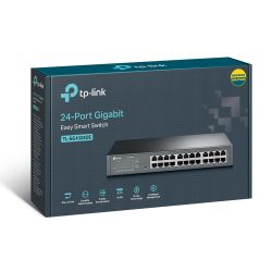 Switch 24-Port Gigabit Smart Switch 13-Inch Rack-Mountable TP-Link TL-SG1024DE