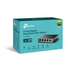 Switch 5 Port 1Gigabit   With 4-Port Poe+ 65W Easy Smart  Desktop  Case TP-Link TL-SG105PE