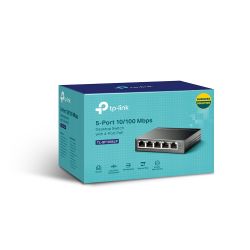 Switch 5 Port 10/100 Mbps   With 4-Port Poe+ 41W   Desktop  Case TP-Link TL-SF1005LP