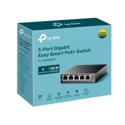 Switch 5 Port 1Gigabit   With 4-Port Poe+ 120W Easy Smart  Desktop  Case TP-Link TL-SG105MPE