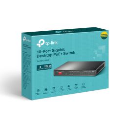 Switch 10 Port 1Gigabit  +1 Sfp  With 8-Port Poe+ 123W Desktop  Case TP-Link TL-SG1210MP