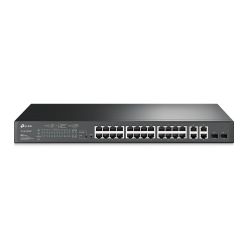 Switch 24-Port 10/100Mbps + 4 Gigabit+2 Sfp  With 24-Port Poe+ 250W  19-Inch Rack-Mountable TP-Link TL-SL2428P