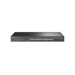 Switch 24-Port Gigabit L2+ Managed Switch With 4 10Ge Sfp+ Slots And Ups Power Supply  19-Inch Rack-Mountable  Case TP-Link TL-SG3428X-UPS