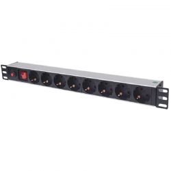 Πολυπριζο 19&Apos; 8Xsch Σε Sch Με Διακοπτη And Overload Prot, 3 M Manhattan 713986