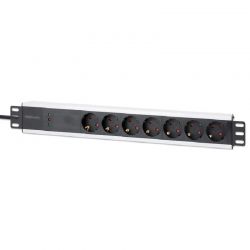 Πολυπριζο 19&Apos; 7Xsch Σε Sch 1,5U 16A With Surge Prot, 3 M Manhattan 714006
