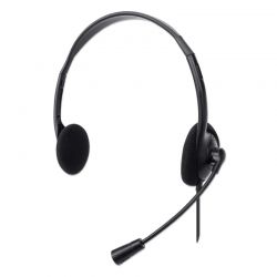 Headphone With Microphone Usb Black (1 X Usb) Manhattan 179850