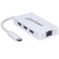 Usb 3.0 Type-C To Gigabit Ethernet Network Adapter &Amp; Hub 3-Port Manhattan 507608