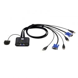 Kvm 2Port Usb Με Ενσωm. Καλωδια Aten CS22U/6305