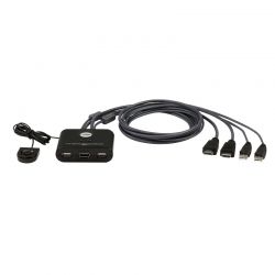 Kvm 2Port Hdmi/Usb Με Ενσωμ.Καλ Aten CS22HF/7262