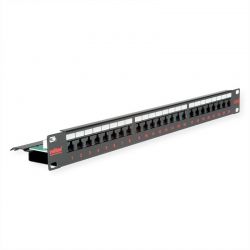 Patchpanel 24 Port Cat6  Utp Μαυρο (Vertical Patch) Roline 26.11.0362-3