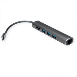 Docking Station Type-C To 4K Hdmi, 3X Usb 3.2 Gen 1, Gigabit Ethernet Value 12.99.1043-5