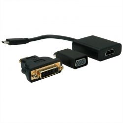 Adapter Type-C Male To Vga Or Hdmi Or Dvi Female Value 12.99.3229-10