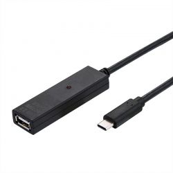 Usb 2.0 Repeater Cable Type-C Male To Usb 2.0 Type-A/F 10M Active Value 12.99.1112-10