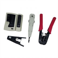 Network Tool Kit ( Περιεχει Τester, Πένσα, Idc Tool, Crimping Tool ) Roline 19.06.2034-10