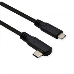 Usb Cable Type-C Male To Usb Type-C Male 1M 2X2 Pd-20V5A(Usb 3.2 Gen2) Angled Roline 11.02.9075-10