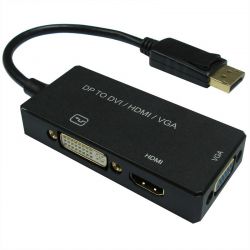 Adapter Display Port M To Vga/Dvi/Hdmi V1.2, Active Value 12.99.3153-20
