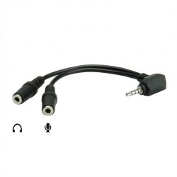3,5Mm Audio Διχαλα  (Speaker+Microphone) 15 Cm (Ctia) Roline 11.09.4441-20