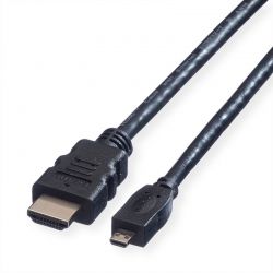 Καλωδιο Hdmi 2M Micro Type-D  Gold Plated (3840 X 2160 @30Hz) Value 11.99.5581-10