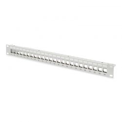 Keystone Panel 1U 24P(Με Στήριγμα Kαλωδίων&Amp;Γείωση )Γκριζο Digitus DN-91410
